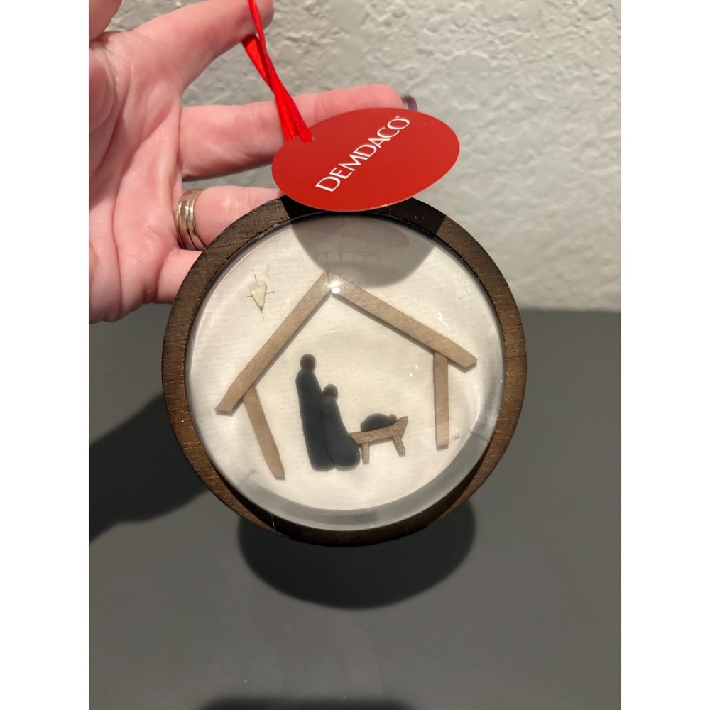 NIB Demdaco Sharon Nowlan "Come Let Us Adore Him" Nativity Ornament 4"